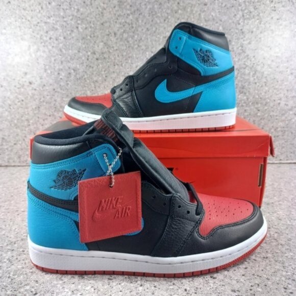 Nike Air Jordan 1 High OG UNC to Chicago Sneakers Women's Size 9 Men's 7 Shoes - Picture 3 of 12